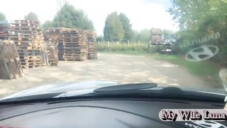 The slut pays the bill for the work with her ass, the mechanic is very happy