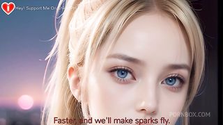 Blonde Girl Waifu With Nipples Poking + Fuck Her BIG ASS All Night - Uncensored Hyper-Realistic Hentai Joi, With Auto Sounds, AI [SUB’S VIDEO]