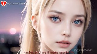 Blonde Girl Waifu With Nipples Poking + Fuck Her BIG ASS All Night - Uncensored Hyper-Realistic Hentai Joi, With Auto Sounds, AI [SUB’S VIDEO]