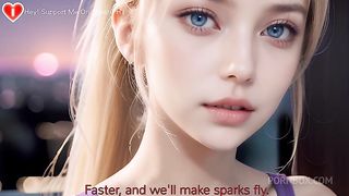 Blonde Girl Waifu With Nipples Poking + Fuck Her BIG ASS All Night - Uncensored Hyper-Realistic Hentai Joi, With Auto Sounds, AI [SUB’S VIDEO]