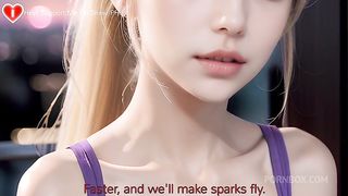 Blonde Girl Waifu With Nipples Poking + Fuck Her BIG ASS All Night - Uncensored Hyper-Realistic Hentai Joi, With Auto Sounds, AI [SUB’S VIDEO]