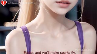 Blonde Girl Waifu With Nipples Poking + Fuck Her BIG ASS All Night - Uncensored Hyper-Realistic Hentai Joi, With Auto Sounds, AI [SUB’S VIDEO]