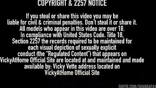 Bombshell Blonde Vicky Vette Playing With Nipple Clamps On Her Clit!