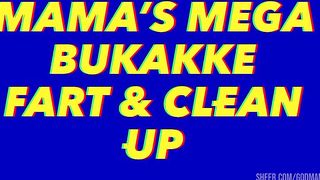 MAMA’s Mega Bukkake Fart & Clean Up