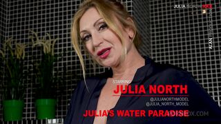 MILF PLAYS SUCKS A BIG DILDO AND SITS ON IT RIGHT IN THE JACUZZI