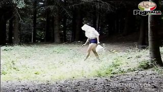 Walking through the woods I found a cock that satisfies my hairy pussy as well as penetrating my tight ass