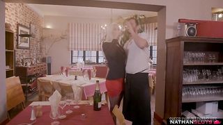 Busty Restaurant Boss Blanche Bradburry’s Butthole Fucked By The Cook