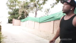 Hot blonde fuck black man