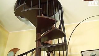 Group party with Zoe Azuli a slutty experienced female with small natural tits and brunette hair