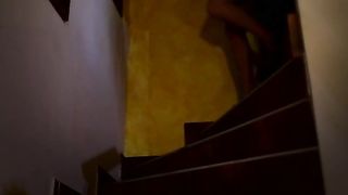 Roberta Gemma a whore with a hairy pussy and two provocative tits gets fucked in the ass outside