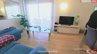 Stepmom Accidentally sits on my hard dick with her naked pussy, I fuck her in the ass until I cum in her