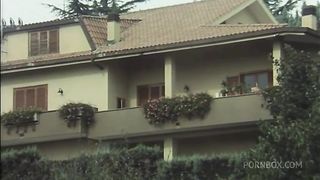 the dirty old man spies on 3 who are fucking in the bedroom and gets a blowjob from a girl