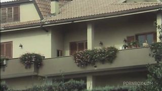 the dirty old man spies on 3 who are fucking in the bedroom and gets a blowjob from a girl