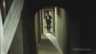 the dirty old man spies on 3 who are fucking in the bedroom and gets a blowjob from a girl