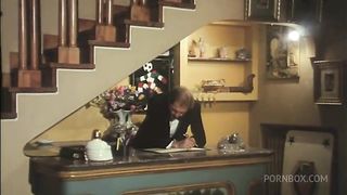 one couple fucks in the room and another in the hotel corridor