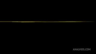 A BBC slut gets fucked in the ass and has her pussy filled with cum