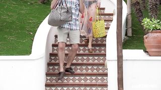 Malena enjoys it with two big cocks