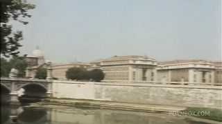 Rocco Siffredi fucks Baby Pozzi in the ass in a vintage scene