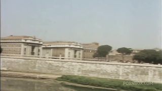 Rocco Siffredi fucks Baby Pozzi in the ass in a vintage scene