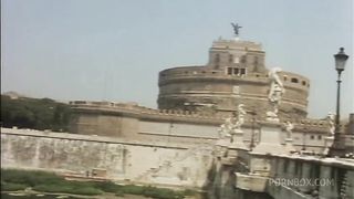 Rocco Siffredi fucks Baby Pozzi in the ass in a vintage scene