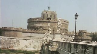 Rocco Siffredi fucks Baby Pozzi in the ass in a vintage scene