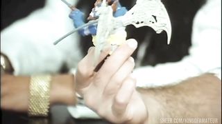 Vintage orgy with Italian Milf Milly D'Abaccio strap on on man and do a final pissing