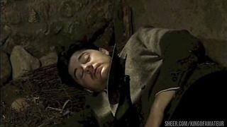 The beautiful Sicilian gets fucked and fucked in the stable