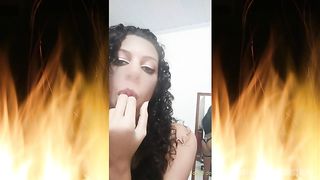 Jade in a solo with a toy, getting involved and cumming afterwards!
