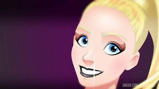 Blowjob, deepthroat and a lot cum in mouth with hot pornstar