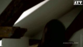 Eveline a slutty mature woman with a lot of fur on her pussy and brown hair gets her ass penetrated