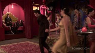 Pornstars In A Hot Orgy Group Sex Scene Takes Place In The 1920's
