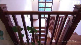 Samantha Johnson a fresh hot slut with small natural breasts and brunette hair gets her ass stuffed