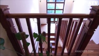 Samantha Johnson a fresh hot slut with small natural breasts and brunette hair gets her ass stuffed