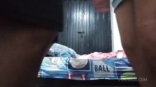 the mommy of my young neighbor is at store so i when to his home for fucking him