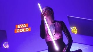First PISS DVP/DPP with a Dirty bitch Eva Gold with big tits