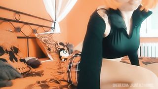 poor girl! that suppository is really naughty, but she is naughty too