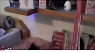 Hot teacher seducing student. Beautiful and busty, this blonde of any student's dreams hit on the big boy who couldn't resist her charm.