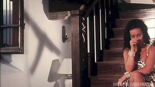Pussycat fucks with Rocco on the stairs and his sister in the garden with another