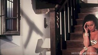 Pussycat fucks with Rocco on the stairs and his sister in the garden with another
