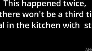 Anal surprise for busty stepmom in the kitchen.