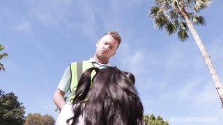 Grounded Teenage Slut Violet Starts Lets Delivery Man Fuck All of Her Holes GP2251