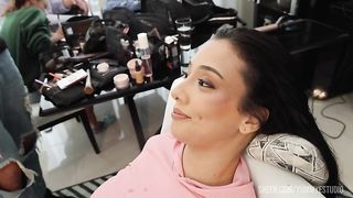 Behind the Scene from The Voluptuous Victoria Beatriz deep throat with Dap pee drink and Hot brazilian piss drinking Natasha Rios gets hardcore anal fucking with DAP 0% Pussy