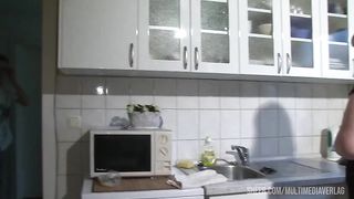 Stepmom giving a blowjob to his dirty stepson