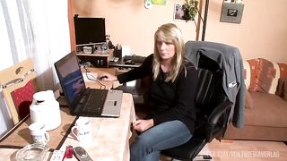 Blowjob during an interview