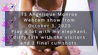 TS Angelique Monroe - Webcam show from October 3, 2023