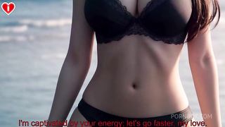 Japanese Girl Has Raw Sex On the Beach With You POV - Uncensored Hyper-Realistic Hentai Joi, With Auto Sounds, AI [SUB’S VIDEO]