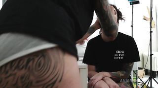 (dry vers) behind the scene,perv trheesome atogm only anal with Vile Vixen and Natasha Ink,milk,spits,deep balls,crazy,rough sex