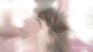 Luna Oara a barely 18 year old slut with small breasts and brunette hair gets her ass filled by a mature cock