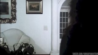 fucked in front of the mirror with cumshot in the mouth