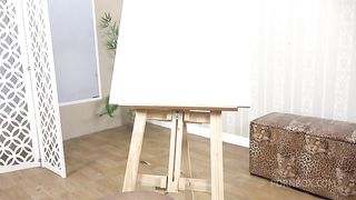 Big Tits Lesbian Artist Gets Ass Licked By Her Petite Teen Model